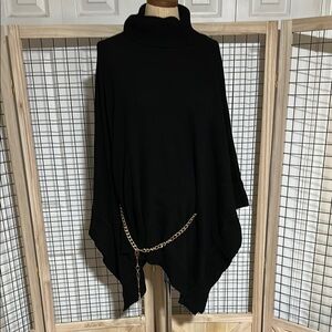 Michael Kors Black Sweater Poncho
